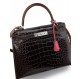 HERMÈS Kelly 28 Sellier Bag Alligator Mississippiensis tricolor 2020 Pre-owned Designer Secondhand Luxurylove