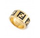 FENDI Logo Ring goldfarben S Pre-owned Designer Secondhand Luxurylove