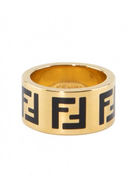 FENDI Logo Ring goldfarben S Pre-owned Designer Secondhand Luxurylove