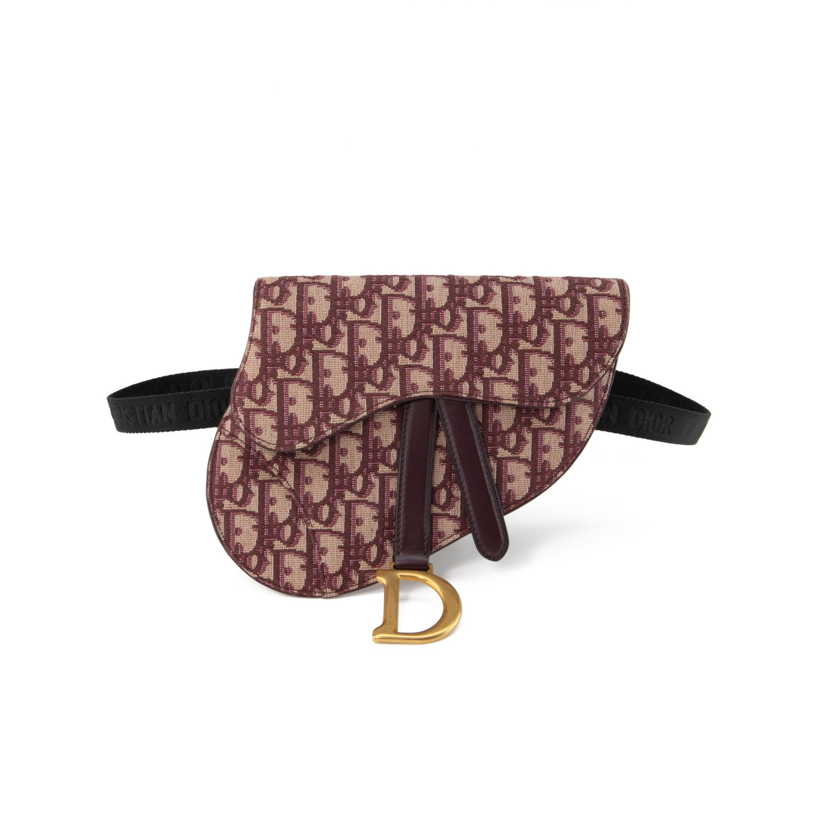 DIOR Saddle Bag Belt Bag Oblique bordeauxrot Pre-owned Designer Secondhand Luxurylove DIOR Saddle Bag Belt Bag Oblique bordeauxrot Pre-owned Designer Secondhand Luxurylove