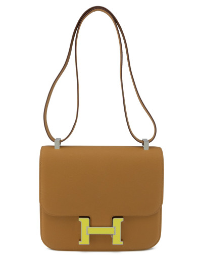 HERMÈS Sac Constance III 24 Sesame Lime Epsom Leather - NEW - Pre-loved Designer Second Hand | LUXURYLOVE