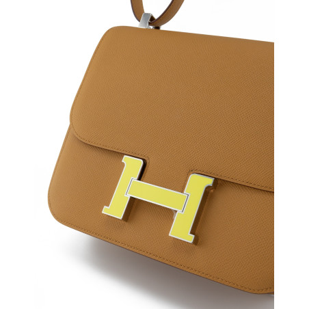 Sac Constance III 24 Sesame Lime Epsom Leather - NEW Sac Constance III 24 Sesame Lime Epsom Leather - NEW