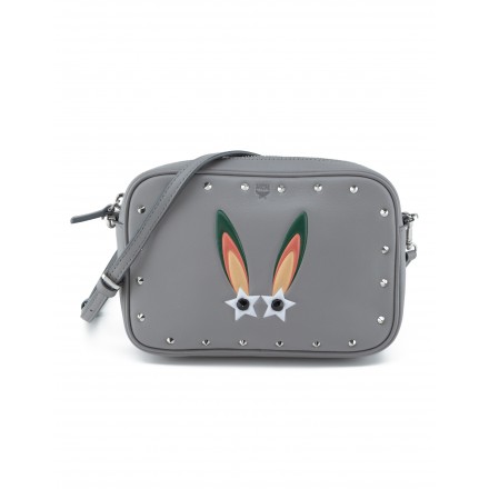 MCM Star Eyed Bunny Crossbody Bag grau Pre-owned Designer Secondhand Luxurylove