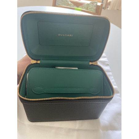 BVLGARI Serpenti Forever Jewellery Box Bag Black Pre-owned Secondhand Luxurylove. 