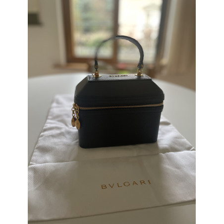 BVLGARI Serpenti Forever Jewellery Box Bag Black Pre-owned Secondhand Luxurylove. 