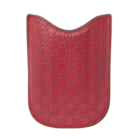GUCCI Guccissima IPhone 7/8/Blackberry Hülle Leder rot Pre-owned Designer Secondhand Luxurylove