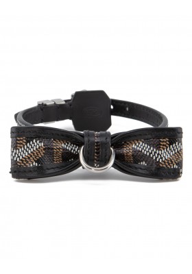 GOYARD Oscar Hundehalsband mit Schleife schwarz Pre-owned Designer Secondhand Luxurylove