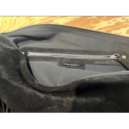 ISABEL MARANT Farwo Clutch Fransen Wildleder schwarz Pre-owned Designer Secondhand Luxurylove