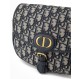 DIOR Bobby Dior Bag Oblique medium navy Pre-owned Designer Secondhand Luxurylove
