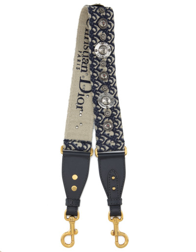 DIOR Oblique bag strap with studs - Pre-loved Designer Second Hand | LUXURYLOVE