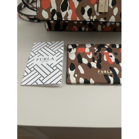 FURLA Tasche & Kartenetui Print braun NEU Pre-owned Designer Secondhand Luxurylove