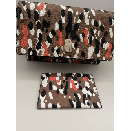 FURLA Tasche & Kartenetui Print braun NEU Pre-owned Designer Secondhand Luxurylove