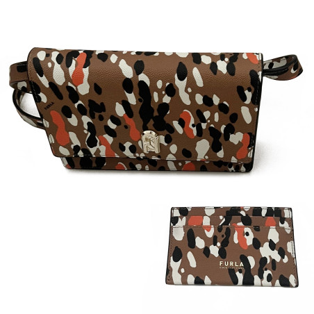 FURLA Tasche & Kartenetui Print braun NEU Pre-owned Designer Secondhand Luxurylove