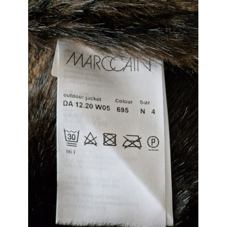 MARC CAIN Mantel Kunstfell braun 40 Pre-owned Designer Secondhand Luxurylove