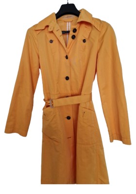 MARC CAIN Mantel Trench gelb 38 Pre-owned Designer Secondhand Luxurylove