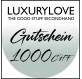 Luxurylove Gutschein Voucher Geschenkgutschein Code 1000 CHF