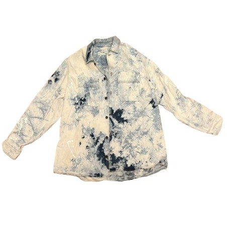 OFF-WHITE  Jeanshemd weiss blau L NEU Pre-owned Designer Secondhand Luxurylove