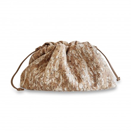 BOTTEGA VENETA Mini Pouch Cork Bag Kork beige Pre-owned Designer Secondhand Luxurylove