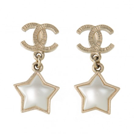 CHANEL CC Ohrringe Star Pearls Pre-owned Designer Secondhand Luxurylove