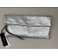 GIANNI CHIARINI Clutch Bag metallic silber NEU Pre-owned Designer Secondhand Luxurylove