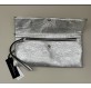 GIANNI CHIARINI Clutch Bag metallic silber NEU Pre-owned Designer Secondhand Luxurylove