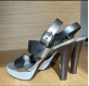 YVES SAINT LAURENT Sandalette silber 40.5 Pre-owned Designer Secondhand Luxurylove