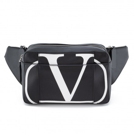 VALENTINO V Logo unisex Bum Bag schwarz Pre-owned Designer Secondhand Luxurylove