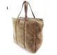 BALENCIAGA Barbes large East-West Shopper Bag Lammfell camel braun Pre-owned Designer Secondhand Luxurylove