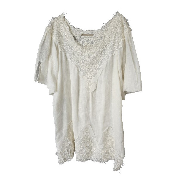 ERMANNO SCERVINO Linen dress off-white - Pre-loved Designer Second Hand | LUXURYLOVE