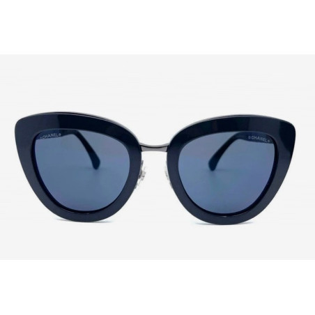 CHANEL Sonnenbrille Damen schwarz silber Pre-owned Designer Secondhand Luxurylove