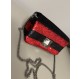 SONIA RYKIEL Le Copain Sequin Bag rot schwarz NEU Pre-owned Designer Secondhand Luxurylove