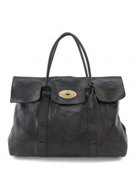 MULBERRY Bayswater Bag oversized Weekender schwarz Pre-owned Designer Secondhand Luxurylove