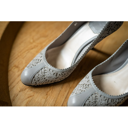 DIOR Pumps Leder grau 38 Pre-owned Designer Secondhand Luxurylove