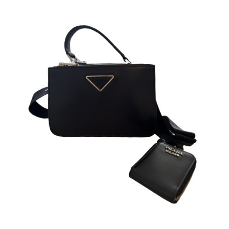 PRADA Tasche Triangolo Leder schwarz Pre-owned Designer Secondhand Luxurylove