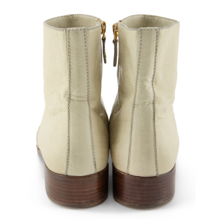 CHANEL CC Stiefeletten creme 41 Pre-owned Secondhand Luxurylove
