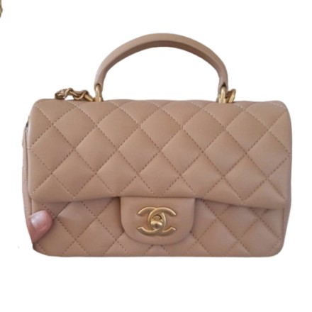 CHANEL Classic Tophandle Bag rosa NEU Pre-owned Designer Secondhand Luxurylove