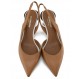 BURBERRY Leticia D'orsay Slingback Pumps 38 braun Pre-owned Secondhand Luxurylove