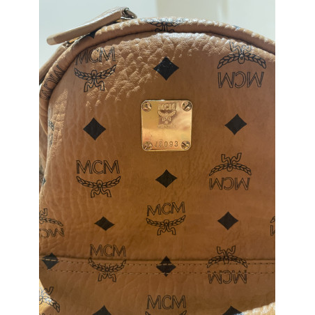 MCM Stark Rucksack Visetos cognac braun Pre-owned Designer Secondhand Luxurylove