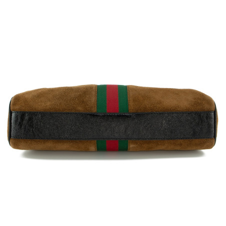 GUCCI Rebelle Handtasche medium Wildleder braun Pre-owned Designer Secondhand Luxurylove