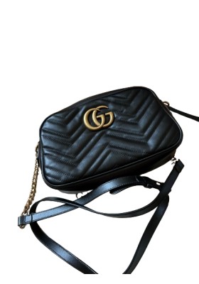 GUCCI GG Marmont Crossbody Bag small schwarz Pre-owned Designer Secondhand Luxurylove