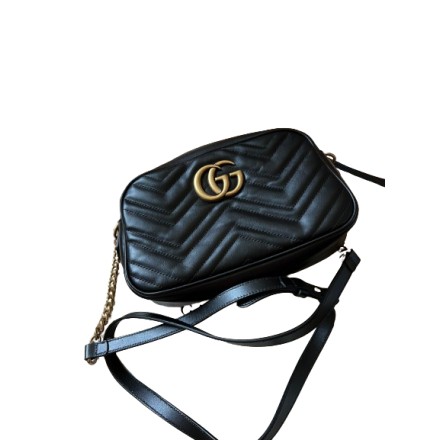 GUCCI GG Marmont Crossbody Bag small schwarz Pre-owned Designer Secondhand Luxurylove