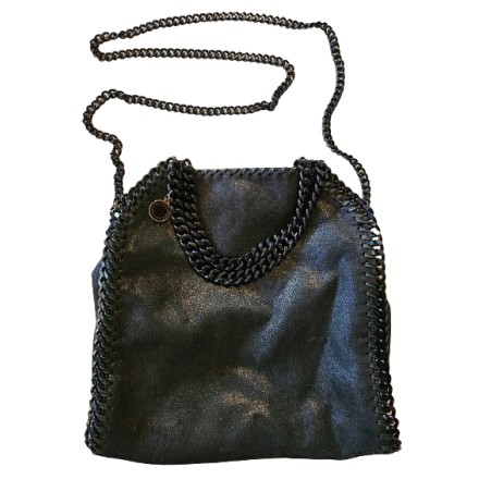 STELLA MCCARTNEY Falabellla Tote Bag mini Shaggy Deer schwarz Pre-owned Designer Secondhand Luxurylove