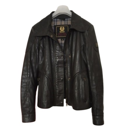 BELSTAFF Lederjacke schwarz 38 Pre-owned Designer Secondhand Luxurylove