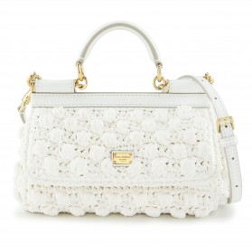 Miss Sicily Croched Raffia Bag small