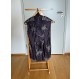 LANVIN Schluppenbluse Seide Katzenprint mauve 36 NEU Pre-owned Designer Secondhand Luxurylove