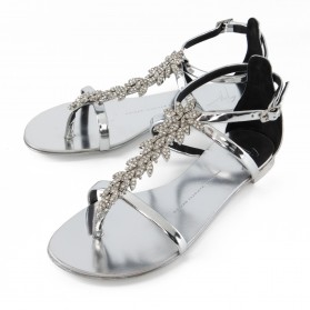 Chromelook Sandalen mit Strass - NEU