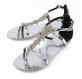 GUISEPPE ZANOTTI Sandalen Strass silber metallic 39 NEU Pre-owned Designer Secondhand Luxurylove