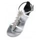 GUISEPPE ZANOTTI Sandalen Strass silber metallic 39 NEU Pre-owned Designer Secondhand Luxurylove