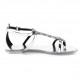 GUISEPPE ZANOTTI Sandalen Strass silber metallic 39 NEU Pre-owned Designer Secondhand Luxurylove