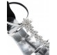 GUISEPPE ZANOTTI Sandalen Strass silber metallic 39 NEU Pre-owned Designer Secondhand Luxurylove